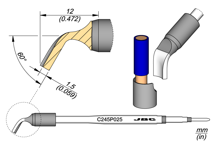 C245P025 - Pin / Connector Cartridge Ø 8.5